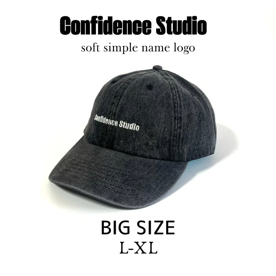 confidence studio soft confids name logo cap